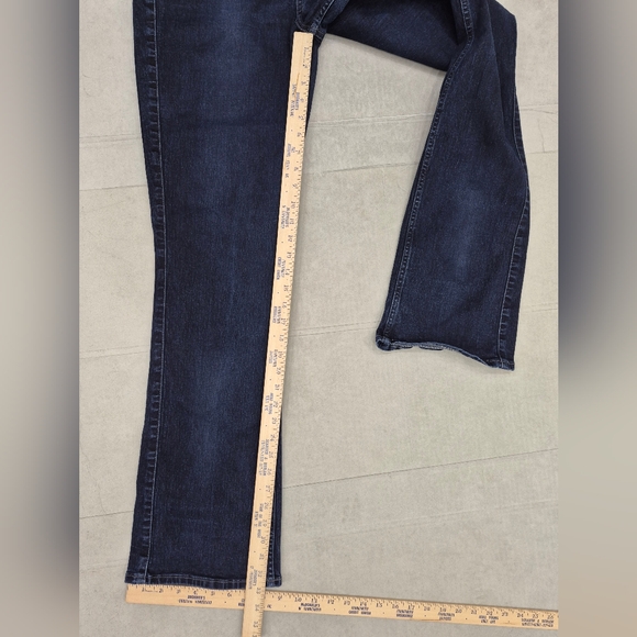 Lee Riders Shape Illusions jeans women's 16 Long Blackened wash Slim Boot mid - Picture 7 of 12